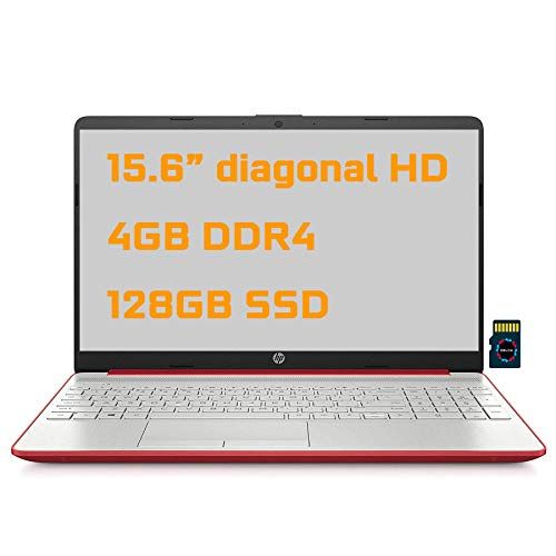 에이치피 2021 HP Notebook 15 Premium Laptop 15.6” Diagonal HD Display Intel Pentium Gold 6405U 4GB DDR4 128GB SSD Intel UHD Graphics HDMI USB-C Webcam Win10 + 32GB MicroSD Card
