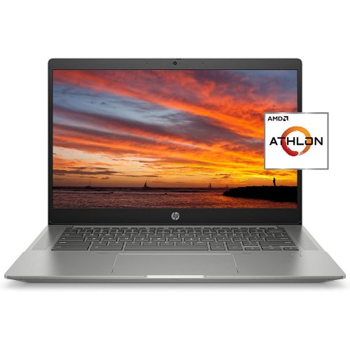 에이치피 HP Chromebook 14b Laptop, AMD Athlon Silver 3050C Mobile Processor, 4 GB RAM, 64 GB eMMC Storage, 14-inch Full HD IPS Touchscreen, Google Chrome OS, Audio by B&O, Privacy Camera (1