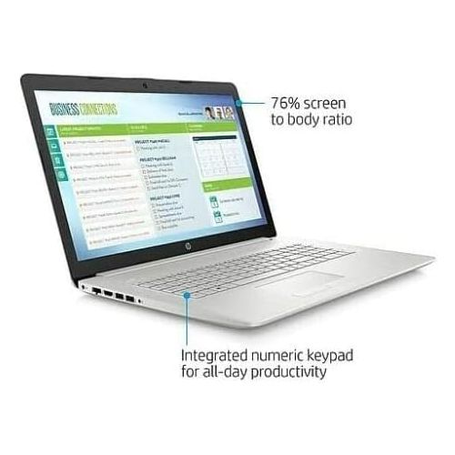 에이치피 2022 HP 17.3 HD+1600X900 Display Laptop, Intel Core i5-1035G1 Processor, 8GB Memory, 128GB SSD + 1TB HDD, DVD, HDMI, Webcam, HDMI, Wi-Fi 6, Bluetooth, Windows 10 Home, Silver, 2-We