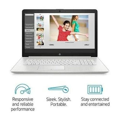 에이치피 2022 HP 17.3 HD+1600X900 Display Laptop, Intel Core i5-1035G1 Processor, 8GB Memory, 128GB SSD + 1TB HDD, DVD, HDMI, Webcam, HDMI, Wi-Fi 6, Bluetooth, Windows 10 Home, Silver, 2-We