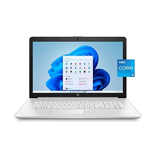 에이치피 2022 HP 17.3 FHD IPS Widescreen Laptop, Intel Core i5-1135G7 Processor, 8GB RAM, 512GB SSD, Backlit Keyboard, Intel Iris Xe Graphics, HDMI, WiFi, Webcam, Windows 11 Home, Silver, I