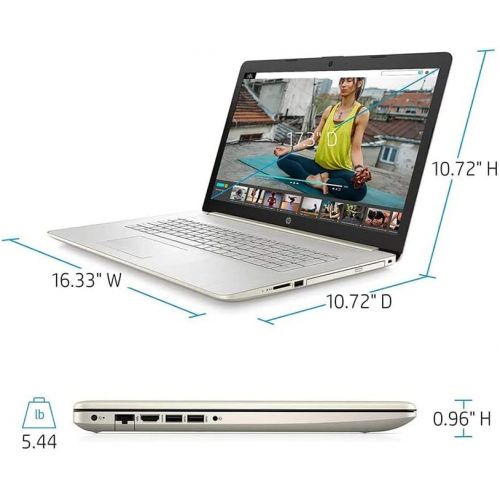 에이치피 2021 HP 17.3 HD+ Touchscreen Laptop Computer, 10th Gen Intel Core i5-1035G1, 32GB RAM, 1TB PCIe SSD, Full-Size KB, HD Audio, HD Webcam, Intel UHD Graphics, Win 10, Gold, 32GB SnowB