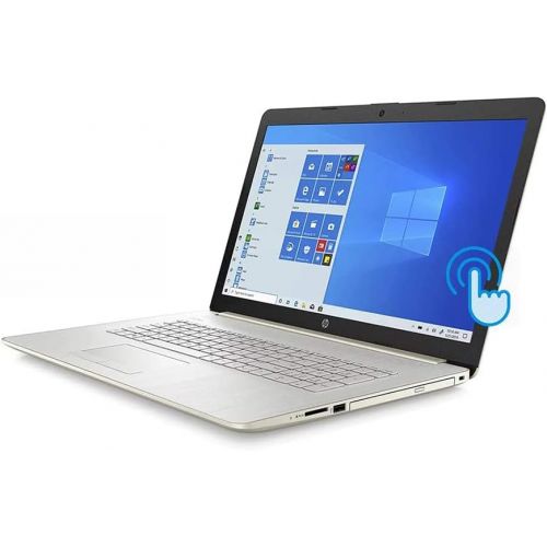 에이치피 2021 HP 17.3 HD+ Touchscreen Laptop Computer, 10th Gen Intel Core i5-1035G1, 32GB RAM, 1TB PCIe SSD, Full-Size KB, HD Audio, HD Webcam, Intel UHD Graphics, Win 10, Gold, 32GB SnowB