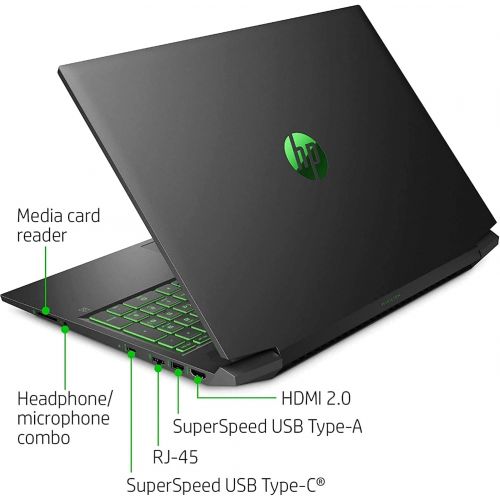 에이치피 HP Pavilion Gaming Laptop Windows 10 Quad-Core i5-10300H Laptop With Webcam Bluetooth Backlit Keyboard and ES USB Card 32GB RAM DDR4 1TB M.2 SSD NVIDIA GeForce GTX 1650 (2021)