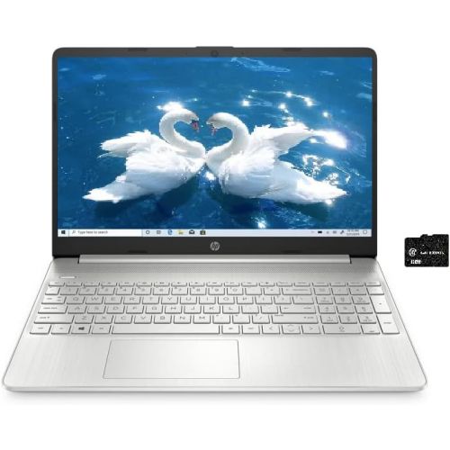 에이치피 HP 15.6 FHD Touchscreen Laptop Computer, Intel Core i5 1035G1 (Beat i7-7500u), 12GB DDR4 RAM 256GB PCIe SSD WiFi Silver, Windows 10 Home, GOLDOXIS 32gb SD Card