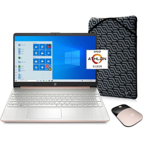에이치피 2021 HP 15.6 HD Laptop Computer, AMD Athlon Silver N3050U, 4GB RAM, 128GB SSD, HDMI, USB-C, WiFi, Webcam, Windows 10 S with Office 365 for 1 Year, cm. Accessories