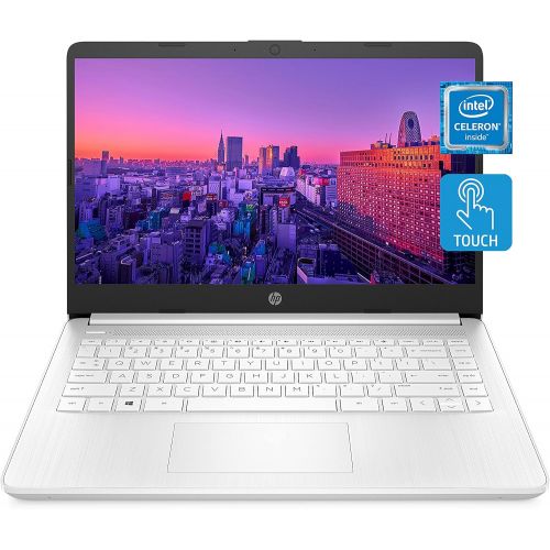 에이치피 HP 14 Laptop, Intel Celeron N4020, 4 GB RAM, 64 GB Storage, 14-inch HD Touchscreen, Windows 10 Home, Thin & Portable, 4K Graphics, One Year of Microsoft 365 (14-dq0080nr, 2021, Sno