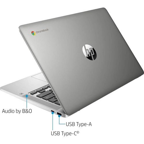 에이치피 HP Chromebook 14-inch HD Laptop Bundle, Intel Celeron N4000, 4GB RAM, 32GB eMMC, Chrome (14a-na0010nr, Mineral Silver) Bundle with Lexar 64GB S50 USB 2.0 Flash Drive + 1-YR CPS Pro