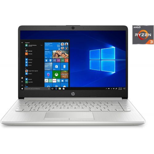 에이치피 2020 HP 14 HD Laptop PC, AMD Ryzen 3 3250U Dual-Core Processor, 4GB DDR4 RAM, HDMI, AMD Radeon Vega 3 Graphics, Windows 10, Silver, W/ MD Accessories (128 GB)