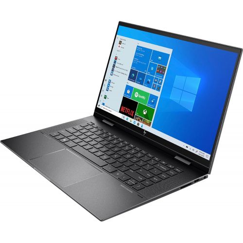 에이치피 2022 HP Envy 2-in-1 Laptop 15.6 inch FHD Touchscreen 6-Core AMD Ryzen 5 5500U Radeon Graphics 16GB DDR4 1TB NVMe SSD WI-FI 6 Win 10 Home FP Backlit Keyboard w/ 32GB USB Drive, Blac