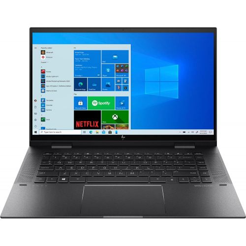 에이치피 2022 HP Envy 2-in-1 Laptop 15.6 inch FHD Touchscreen 6-Core AMD Ryzen 5 5500U Radeon Graphics 16GB DDR4 1TB NVMe SSD WI-FI 6 Win 10 Home FP Backlit Keyboard w/ 32GB USB Drive, Blac