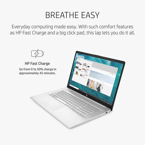 에이치피 HP Pavilion Laptop (2021 Latest Model), 17.3 HD+ Narrow Bezel Touchscreen, AMD Ryzen 5 5500U Processor (Beats i7-1185G7), 32GB RAM, 1TB SSD + 1TB HDD, Long Battery Life, Win 10