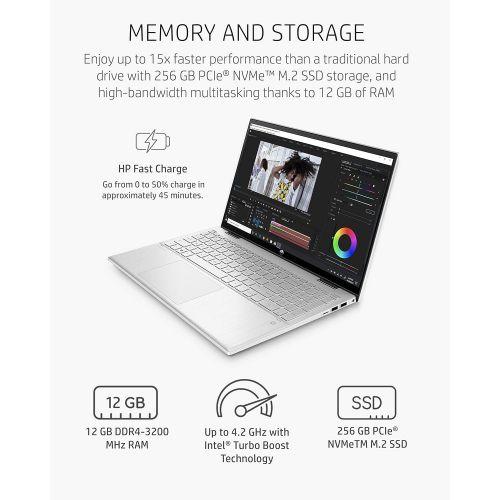 에이치피 HP Pavilion x360 15.6 inch 2-in-1 Laptop PC, 11th Gen Intel Core i5-1135G7, 12 GB RAM, 256 GB SSD Storage, Full HD IPS Micro-Edge Display, Windows 10 Home, HD Webcam, Audio by B&O