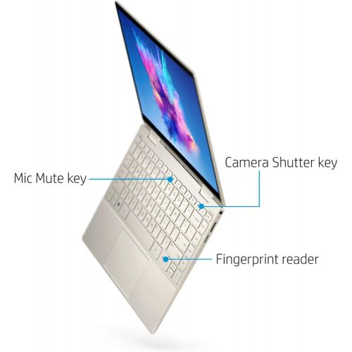 에이치피 2020 HP Envy x360 2-in-1 13.3 FHD IPS Touchscreen Laptop Intel Evo Platform 11th Gen Core i7-1165G7 8GB Memory 512GB SSD Pale Gold - Backlit Keyboard -Fingerprint Reader -Thunderbo