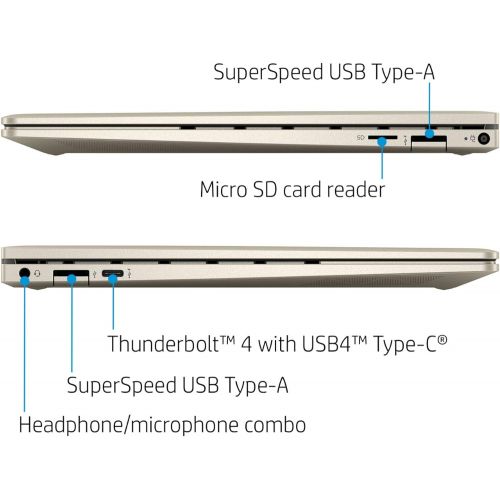 에이치피 2020 HP Envy x360 2-in-1 13.3 FHD IPS Touchscreen Laptop Intel Evo Platform 11th Gen Core i7-1165G7 8GB Memory 512GB SSD Pale Gold - Backlit Keyboard -Fingerprint Reader -Thunderbo