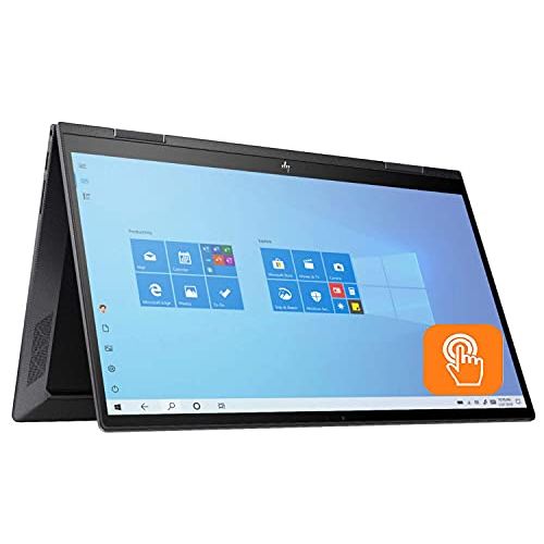 에이치피 HP Envy x360 Convertible 15.6-inch FHD Touchscreen 2-in-1 Laptop, AMD 8-Core Ryzen 7 4700U (Beat i7-10510U), 32GB RAM, 512GB SSD, Windows 10 Home, Fingerprint Reader,Black