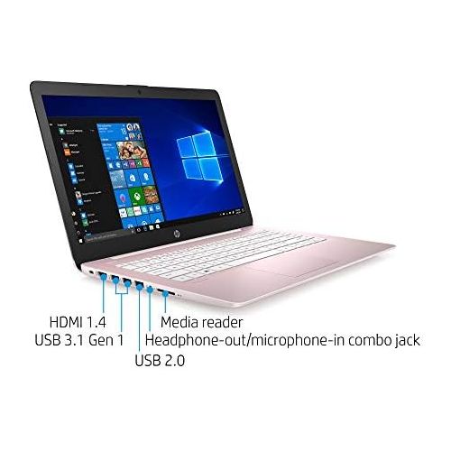 에이치피 2021 Newest HP 14 inch HD Laptop Computer, Intel Celeron N4000 up to 2.6 GHz, 4GB DDR4, 64GB eMMC Storage, WiFi , Webcam, HDMI, Bluetooth, 1 Year Microsoft 365,Windows 10 S, Rose P
