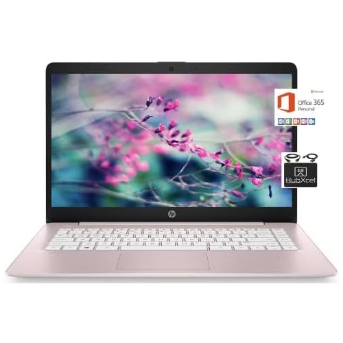 에이치피 2021 Newest HP 14 inch HD Laptop Computer, Intel Celeron N4000 up to 2.6 GHz, 4GB DDR4, 64GB eMMC Storage, WiFi , Webcam, HDMI, Bluetooth, 1 Year Microsoft 365,Windows 10 S, Rose P