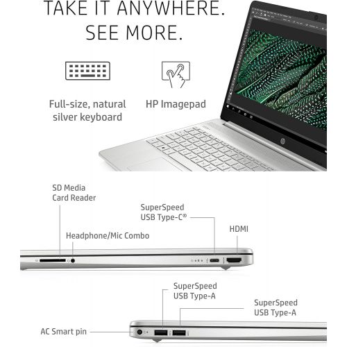 에이치피 HP 15 Laptop, 11th Gen Intel Core i5-1135G7 Processor, 8 GB RAM, 256 GB SSD Storage, 15.6” Full HD IPS Display, Windows 10 Home, HP Fast Charge, Lightweight Design (15-dy2021nr, 20