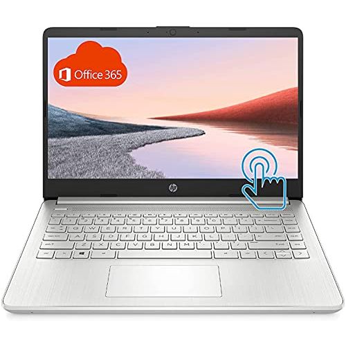 에이치피 HP Premium Laptop (2021 Latest Model), 14 HD Touchscreen, AMD Athlon Processor, 8GB RAM, 192GB SSD, Long Battery Life, Online Conferencing, Natural Silver, Win 10 with 1 Year of Mi