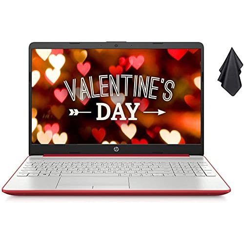 에이치피 2021 Newest HP Pavilion 15.6 HD Laptop, Intel Quad-core Pentium Processor, 8GB RAM, 256GB SSD, Intel UHD Graphics, HD Webcam, Bluetooth, HDMI, USB Type-C, Scarlet Red, Windows 10 +