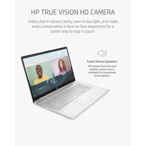 에이치피 HP 17 Laptop PC, 11th Gen Intel Core i3-1125G4, 8 GB RAM, 256 GB SSD Storage, 17.3-inch HD+ Touchscreen, Windows 10 Home, Long Battery Life, HD Web-cam & Dual Microphones (17-cn001