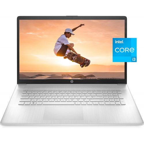 에이치피 HP 17 Laptop PC, 11th Gen Intel Core i3-1125G4, 8 GB RAM, 256 GB SSD Storage, 17.3-inch HD+ Touchscreen, Windows 10 Home, Long Battery Life, HD Web-cam & Dual Microphones (17-cn001