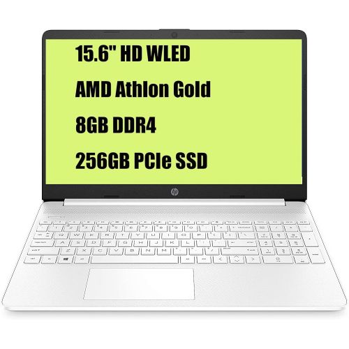 에이치피 HP 15.6 HD (1366 x 768) Micro-Edge WLED Laptop Computer, AMD Athlon Gold 3150U, 8GB DDR4, 256GB PCIe SSD, AMD Radeon Graphics, WiFi, Bluetooth, Webcam, HDMI, USB-C, Windows 10, ABY