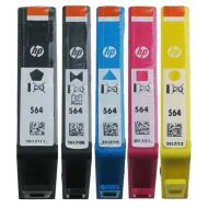 HP Setup 564 Inkjet Cartridges, Set of 5 (Black, Photo Black, Cyan, Magenta & Yellow) EXP 2012