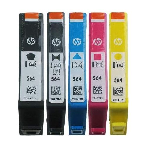 에이치피 HP Setup 564 Inkjet Cartridges, Set of 5 (Black, Photo Black, Cyan, Magenta & Yellow) EXP 2012