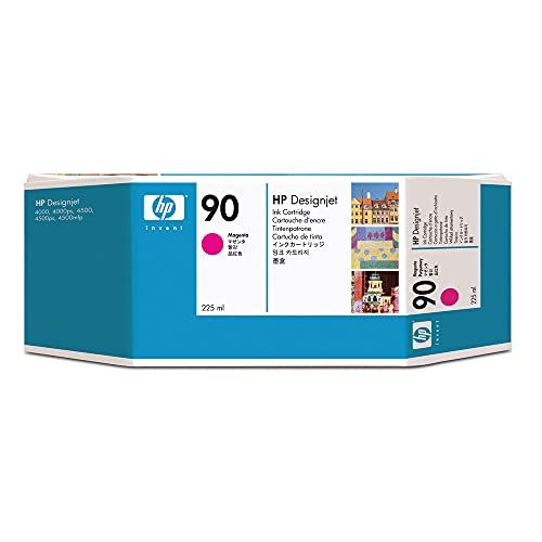 에이치피 HP 90 Magenta 225-ml Genuine Ink Cartridge (C5062A) for DesignJet 4500 MFP, 4500 & 4000 Series Large Format Printers