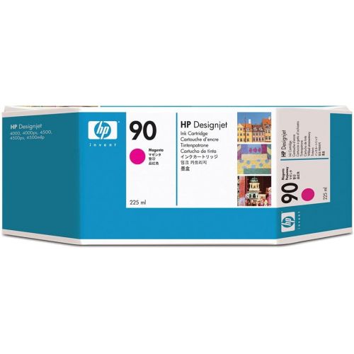 에이치피 HP 90 Magenta 225-ml Genuine Ink Cartridge (C5062A) for DesignJet 4500 MFP, 4500 & 4000 Series Large Format Printers