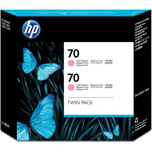 에이치피 HP 70 Lt Magenta 130 Ml Crtg Twin Pack Use in Desingjet Printers