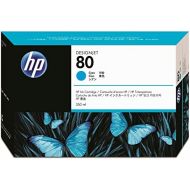 HP 80 Cyan DesignJet Original Ink Cartridge, 350-ml (C4846A)