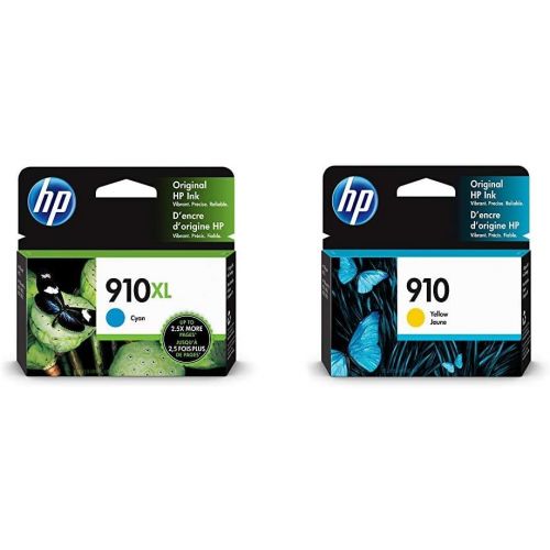 에이치피 HP 910XL Ink Cartridge Cyan 3YL62AN & 910 Ink Cartridge Yellow 3YL60AN