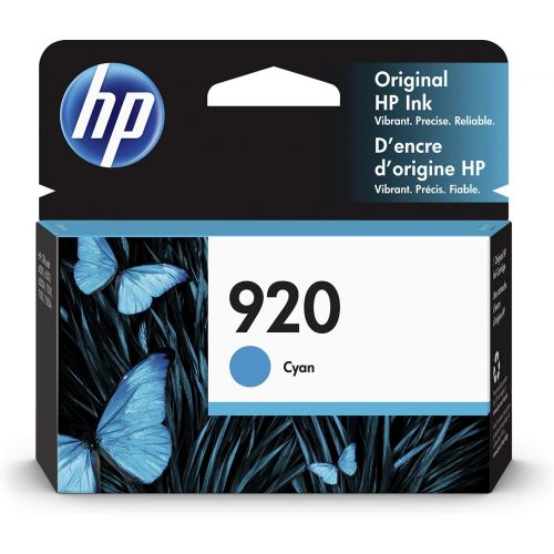에이치피 HP 920 Ink Cartridge Cyan Works with HP OfficeJet 6000, 6500, 7000, 7500 CH634AN