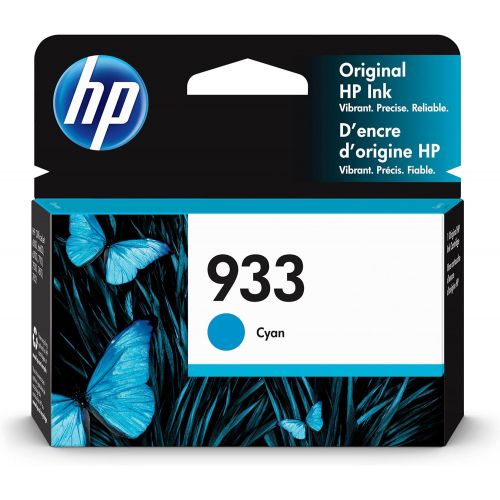 에이치피 Original HP 933 Cyan Ink Cartridge Works with HP OfficeJet 6100, 6600, 6700, 7110, 7510, 7610 Series CN058AN