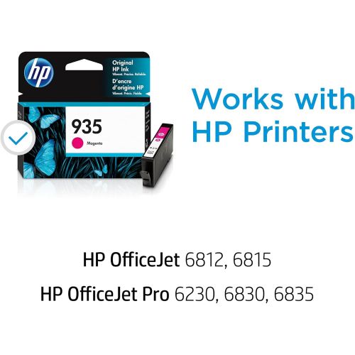 에이치피 Original HP 935 Magenta Ink Cartridge Works with HP OfficeJet 6810; OfficeJet Pro 6230, 6830 Series C2P21AN