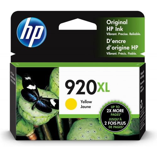 에이치피 Original HP 920XL Yellow High-yield Ink Cartridge Works with HP OfficeJet 6000, 6500, 7000, 7500 Series CD974AN