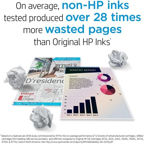 에이치피 Original HP 920XL Yellow High-yield Ink Cartridge Works with HP OfficeJet 6000, 6500, 7000, 7500 Series CD974AN
