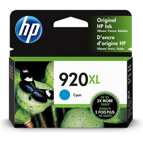 에이치피 Original HP 920XL Cyan High-yield Ink Cartridge Works with HP OfficeJet 6000, 6500, 7000, 7500 Series CD972AN