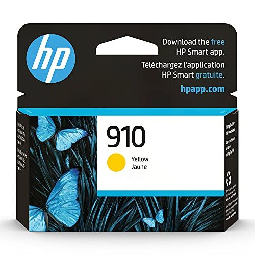 에이치피 Original HP 910 Yellow Ink Cartridge Works with HP OfficeJet 8010, 8020 Series, HP OfficeJet Pro 8020, 8030 Series Eligible for Instant Ink 3YL60AN