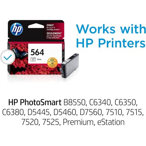 에이치피 Original HP 564 Photo Ink Cartridge Works with HP PhotoSmart B8550, C6300, D5400, D7560, 7500, Premium, eStation Series CB317WN