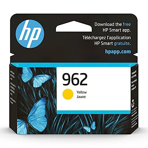 에이치피 Original HP 962 Yellow Ink Cartridge Works with HP OfficeJet 9010 Series, HP OfficeJet Pro 9010, 9020 Series Eligible for Instant Ink 3HZ98AN
