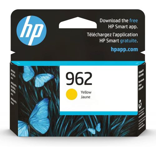 에이치피 Original HP 962 Yellow Ink Cartridge Works with HP OfficeJet 9010 Series, HP OfficeJet Pro 9010, 9020 Series Eligible for Instant Ink 3HZ98AN