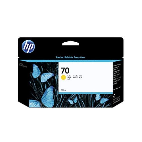 에이치피 HP 70 Yellow 130-ml Genuine Ink Cartridge (C9454A) for DesignJet Z5400, Z5200, Z3200, Z3100 & Z2100 Large Format Printers - Yellow Printhead