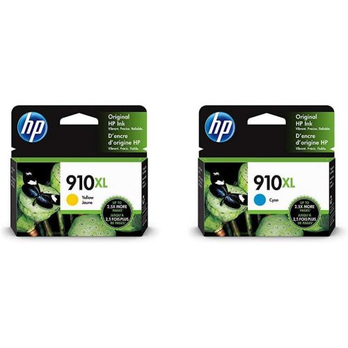 에이치피 HP 910XL Ink Cartridge Yellow 3YL64AN & 910XL Ink Cartridge Cyan 3YL62AN