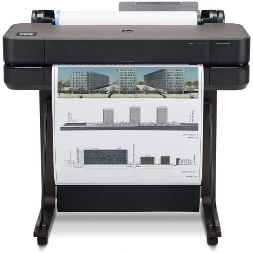 에이치피 HP DesignJet T630 Large Format Printer, 24 Color Inkjet Plotter, Wireless, Bundle 712 29ml Cyan 712 29ml Magenta 712 29ml Yellow 712 38ml Black Ink Cartridges