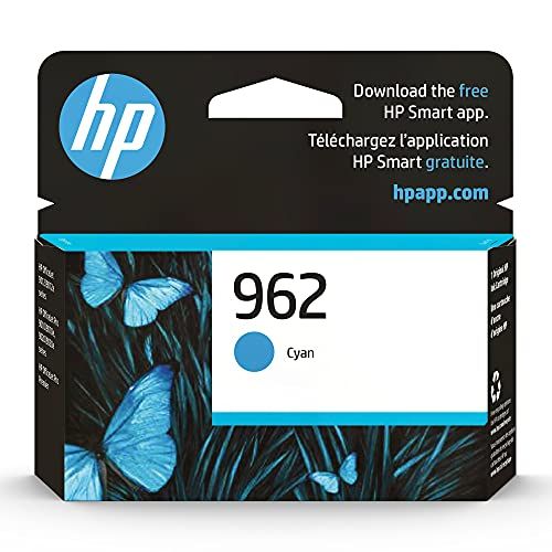 에이치피 Original HP 962 Cyan Ink Cartridge Works with HP OfficeJet 9010 Series, HP OfficeJet Pro 9010, 9020 Series Eligible for Instant Ink 3HZ96AN