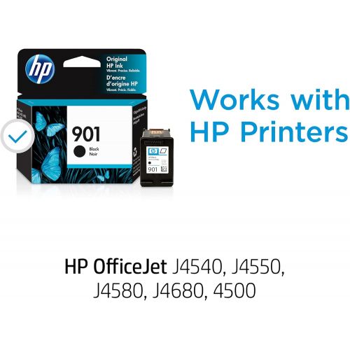 에이치피 Original HP 901 Black Ink Cartridge Works with HP OfficeJet J4500, J4680, 4500 Series CC653AN